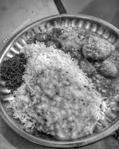 Egg Masala With Rice And Dal Fry