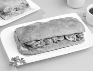 Mushroom Cheese Ciabatta Sandwich