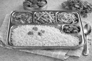 Sambar Aloo Bhujiya Signature Rice Thali