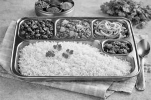 Pindi Chole Aloo Matar Signature Rice Thali
