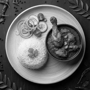 Chicken Kosha With Rice