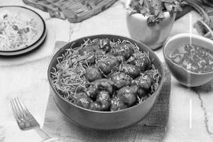 Chicken Manchurian Singapore Noodles