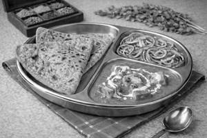 Butter Paneer Paratha Mini Thali