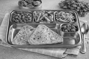 Rajma Aloo Bhujiya Signature Paratha Thali