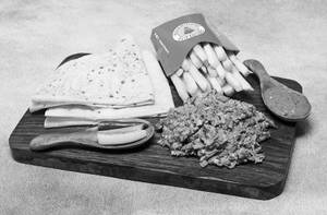Rumali Peri-peri Chicken Shawarma Plate With Fries