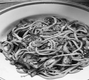 Mushroom noodles