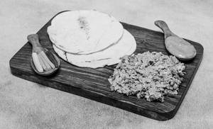 New Spicy Chicken Shawarma On Plate