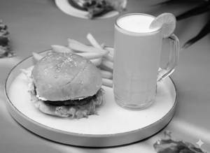 Veg Burger + Fries + Lime Juice