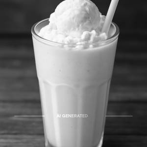 Vanilla Milkshake With Ice Cream