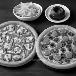 12" Farm Pizza + 12" Sunday Morning Pizza + 1 French Fries + 1 Choco Lava