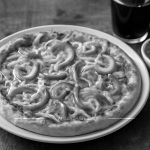 Onion capsicum pizza