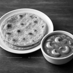 2 chapathi and caju tomato                                                                                                            