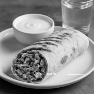 Arabian Chicken Shawarma On Plate