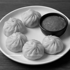 Veg steamed momos [5 pieces]