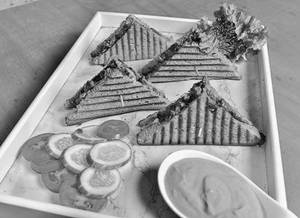 Chicken Tikka Cheese Grilled Sandwich