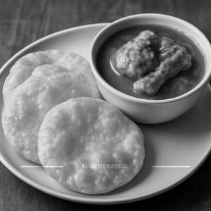 Puri With Chicken Curry