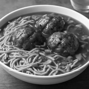 Veg manchurian noodles with gravy