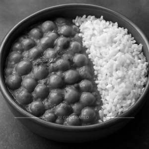 Chole chawal bowl