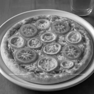 Onion tomato pizza