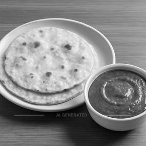 3 Phulka With Palak Curry