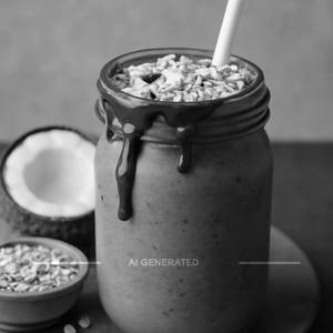 Coconut chocolate oats milk shake