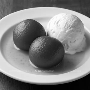 Gulab Jamun [2 Pieces] With Vanilla Icecream