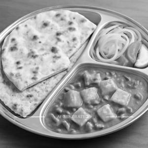 Matar Paneer + Choice of Breads + Salad