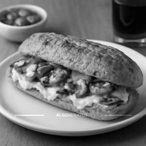 Mushroom cheese sandwich