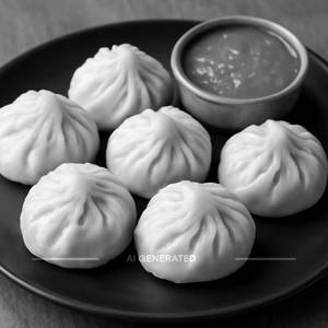 Veg steamed momos [6 pieces]