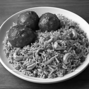 Egg manchurian cashew fried rice