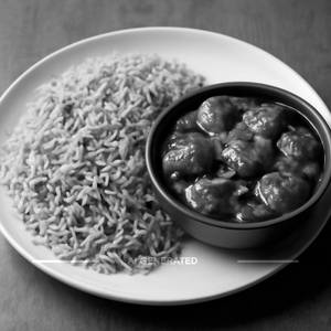 Chicken Manchurian Rice + Gravy