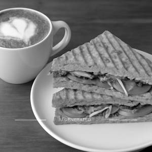 Cappuccino + Veg Sandwich