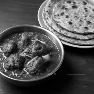 Mutton Kadhai 2 Pcs. & 8 P Butter Tawa Roti