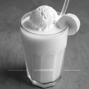 Banana Milk Shake with Ice Cream