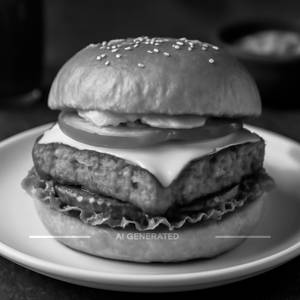 Spicy Paneer Burger With Cheese