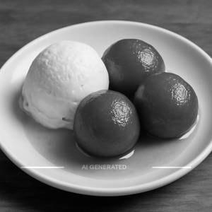 Gulabjamun(3) with Vanilla scoop