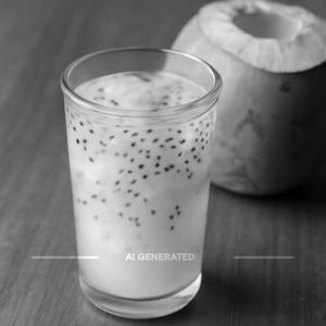 Coconut with sabja juice