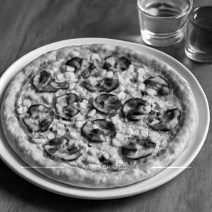 Mushroom And Corn Pizza