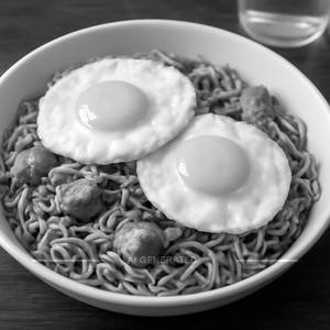 Double egg chicken noodles