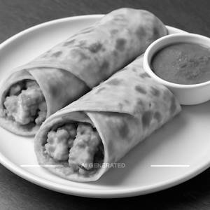 Egg Paneer Tikka Roll