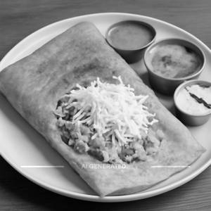 Paneer Masala Dosa With Cheese