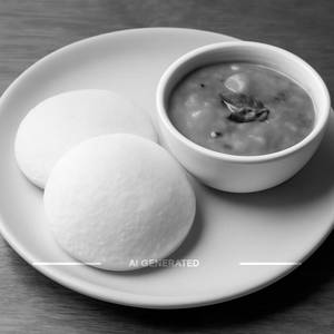 Idli [2 Pieces] With Sambar