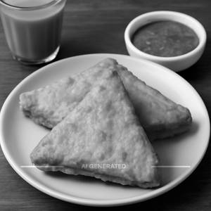 Bread Pakoda (2 Pcs)  with Aloo Sabji