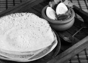 3 Appam With Egg Rost Combo