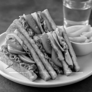 Vegetable Club Sandwich