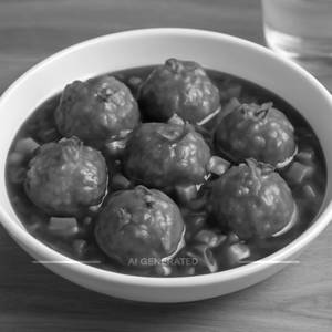 Vegetable ball in manchurian sauce 
