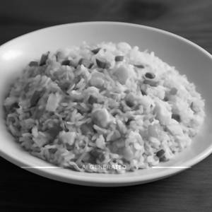 Egg fried rice half