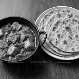 Kadai Paneer + 4 Tawa Roti
