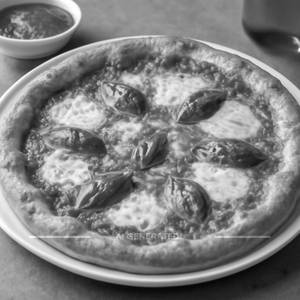 Plain margherita pizza