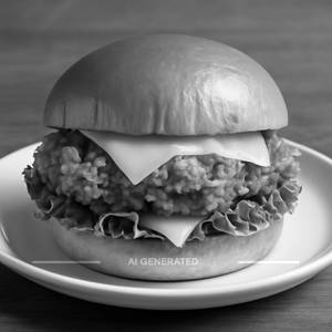 Crispy chicken cheese burger